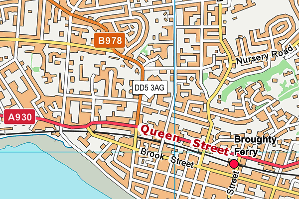 DD5 3AG map - OS VectorMap District (Ordnance Survey)