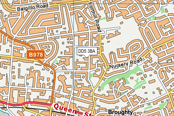 DD5 3BA map - OS VectorMap District (Ordnance Survey)