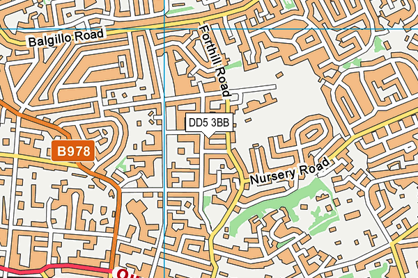 DD5 3BB map - OS VectorMap District (Ordnance Survey)