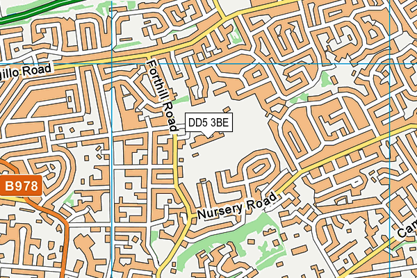 DD5 3BE map - OS VectorMap District (Ordnance Survey)