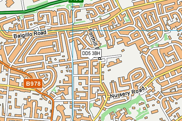DD5 3BH map - OS VectorMap District (Ordnance Survey)