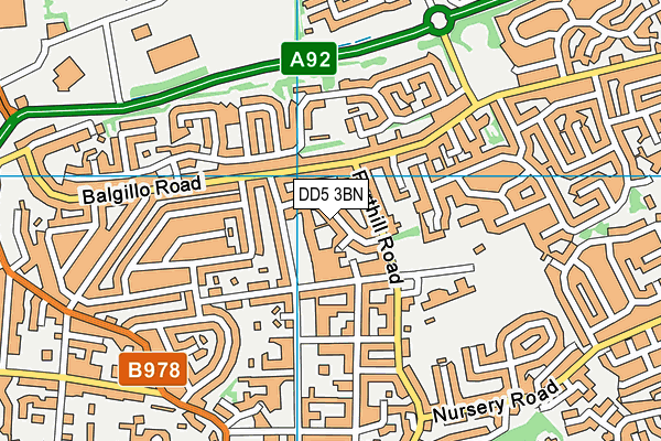 DD5 3BN map - OS VectorMap District (Ordnance Survey)