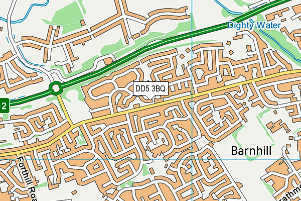 DD5 3BQ map - OS VectorMap District (Ordnance Survey)