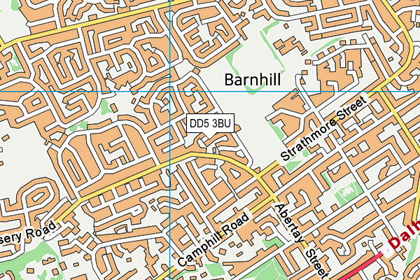 DD5 3BU map - OS VectorMap District (Ordnance Survey)