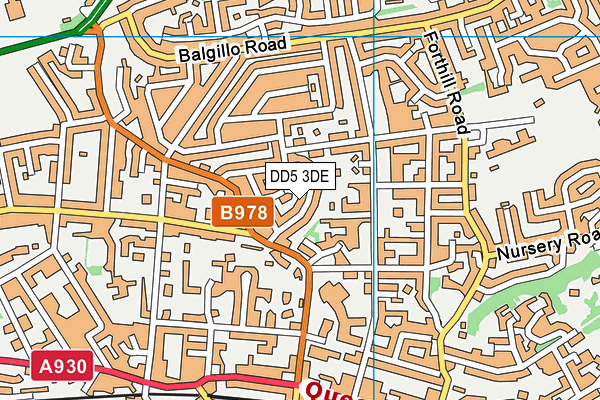 DD5 3DE map - OS VectorMap District (Ordnance Survey)