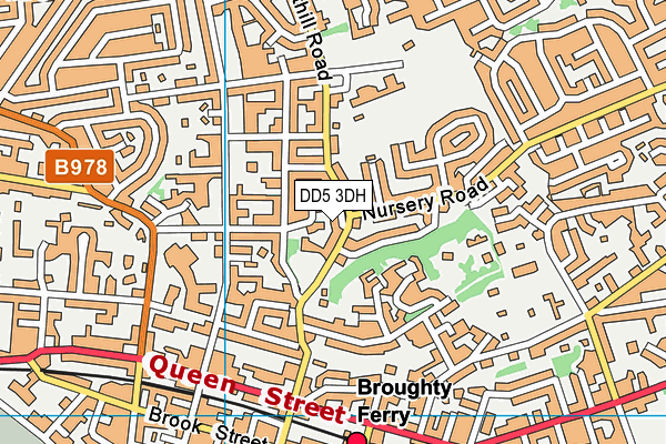 DD5 3DH map - OS VectorMap District (Ordnance Survey)