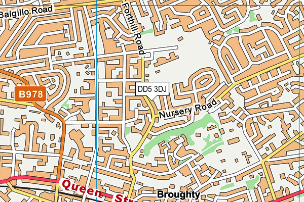 DD5 3DJ map - OS VectorMap District (Ordnance Survey)