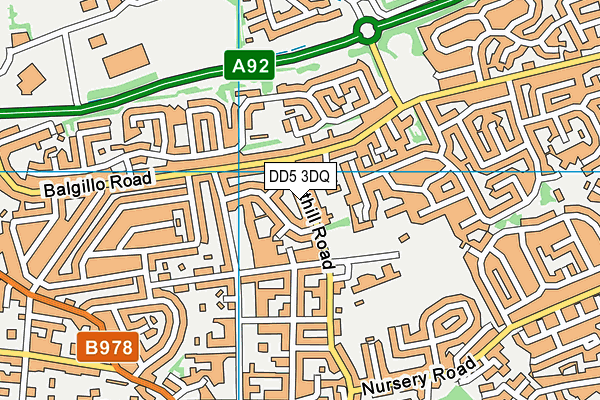 DD5 3DQ map - OS VectorMap District (Ordnance Survey)