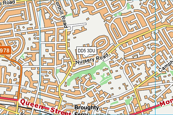 DD5 3DU map - OS VectorMap District (Ordnance Survey)