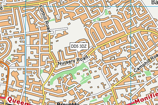 DD5 3DZ map - OS VectorMap District (Ordnance Survey)