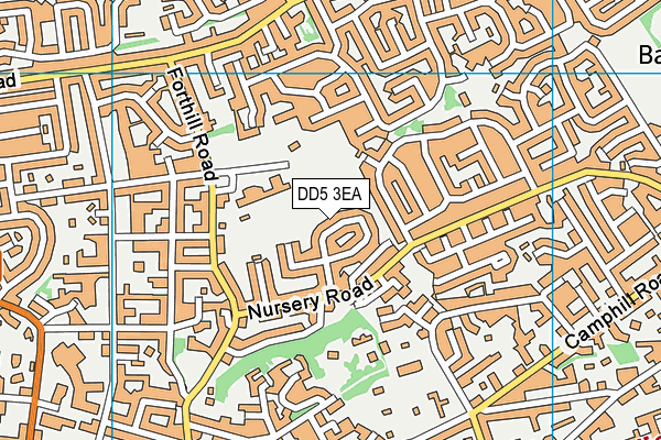 DD5 3EA map - OS VectorMap District (Ordnance Survey)