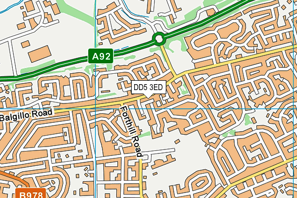 DD5 3ED map - OS VectorMap District (Ordnance Survey)