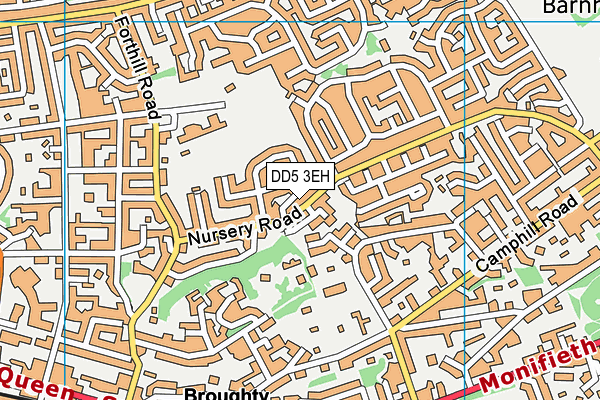 DD5 3EH map - OS VectorMap District (Ordnance Survey)