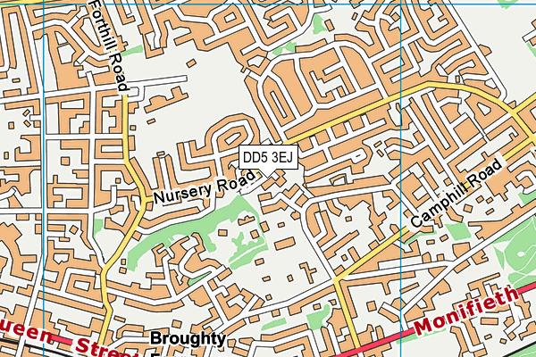 DD5 3EJ map - OS VectorMap District (Ordnance Survey)