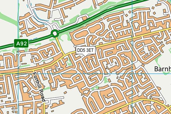 DD5 3ET map - OS VectorMap District (Ordnance Survey)