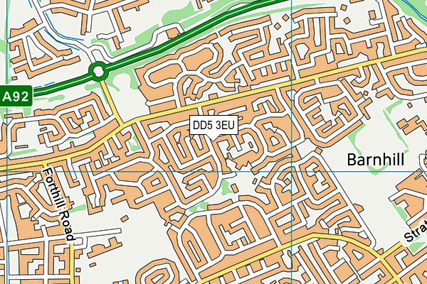 DD5 3EU map - OS VectorMap District (Ordnance Survey)