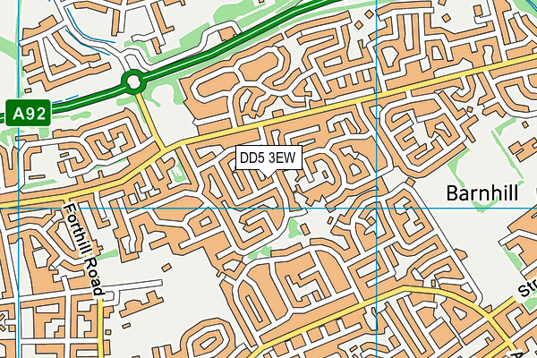 DD5 3EW map - OS VectorMap District (Ordnance Survey)