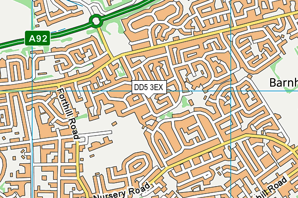 DD5 3EX map - OS VectorMap District (Ordnance Survey)