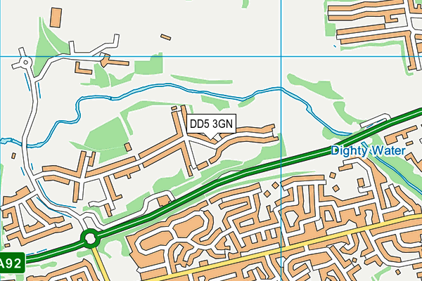 DD5 3GN map - OS VectorMap District (Ordnance Survey)