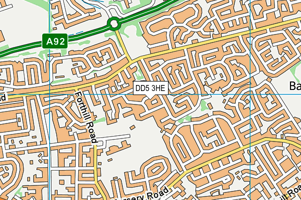 DD5 3HE map - OS VectorMap District (Ordnance Survey)