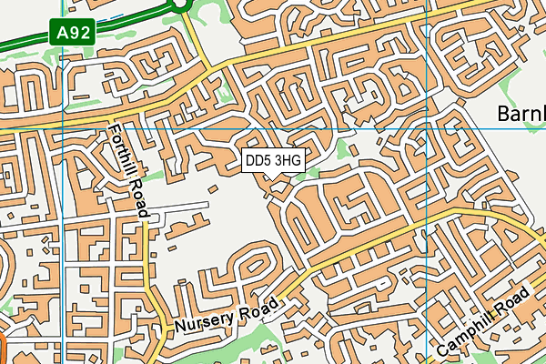 DD5 3HG map - OS VectorMap District (Ordnance Survey)