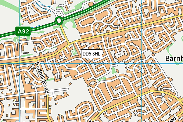DD5 3HL map - OS VectorMap District (Ordnance Survey)