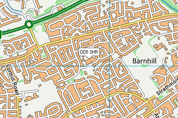 DD5 3HR map - OS VectorMap District (Ordnance Survey)