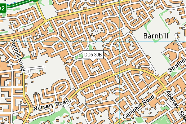 DD5 3JB map - OS VectorMap District (Ordnance Survey)