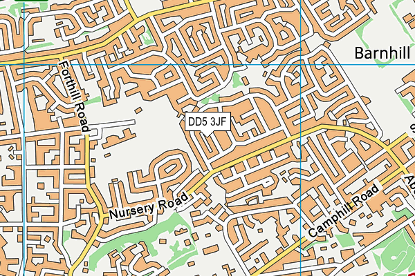 DD5 3JF map - OS VectorMap District (Ordnance Survey)