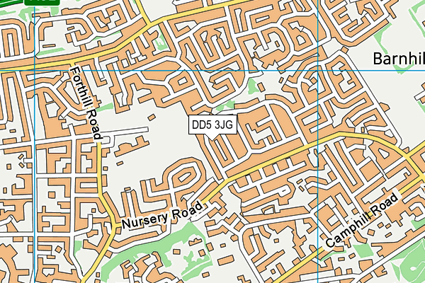 DD5 3JG map - OS VectorMap District (Ordnance Survey)