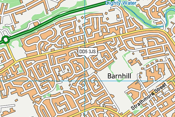 DD5 3JS map - OS VectorMap District (Ordnance Survey)