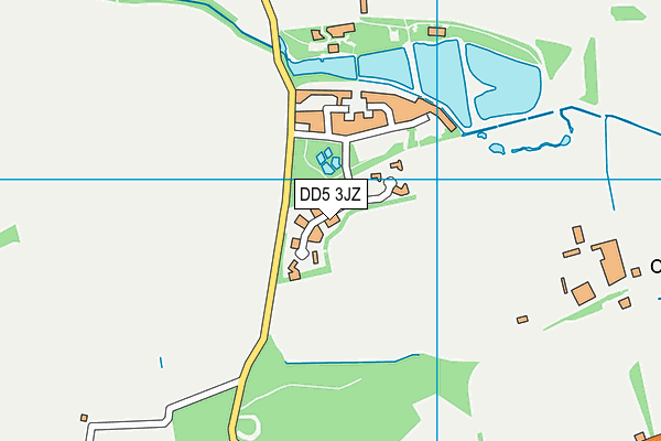 DD5 3JZ map - OS VectorMap District (Ordnance Survey)