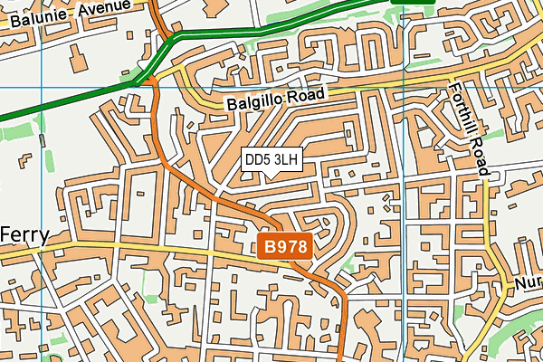 DD5 3LH map - OS VectorMap District (Ordnance Survey)
