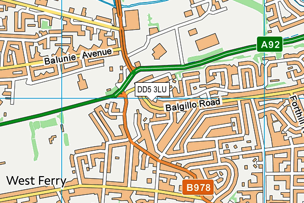 DD5 3LU map - OS VectorMap District (Ordnance Survey)