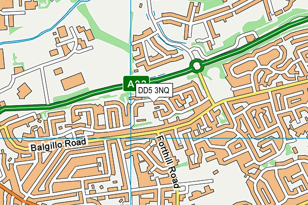 DD5 3NQ map - OS VectorMap District (Ordnance Survey)
