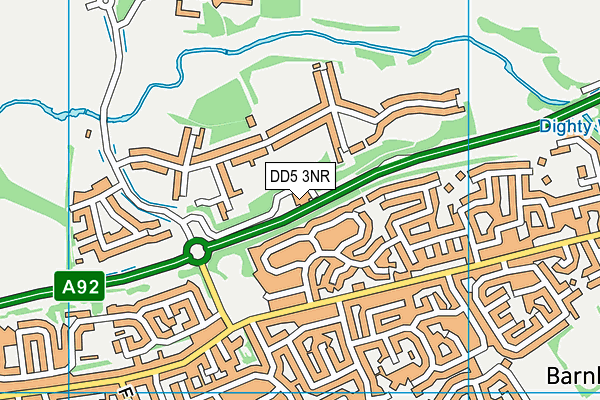 DD5 3NR map - OS VectorMap District (Ordnance Survey)