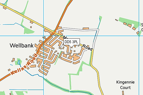 DD5 3PL map - OS VectorMap District (Ordnance Survey)