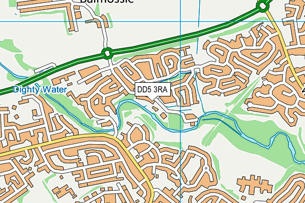 DD5 3RA map - OS VectorMap District (Ordnance Survey)