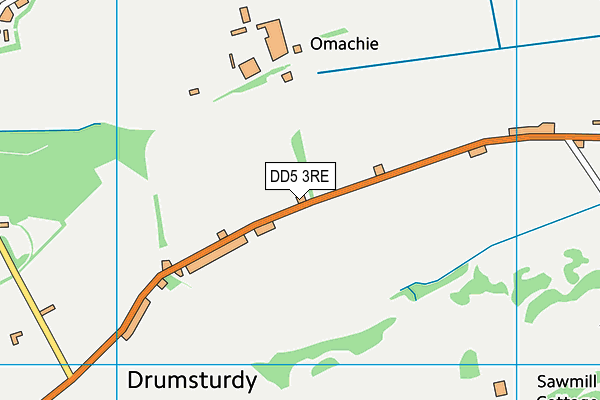 DD5 3RE map - OS VectorMap District (Ordnance Survey)