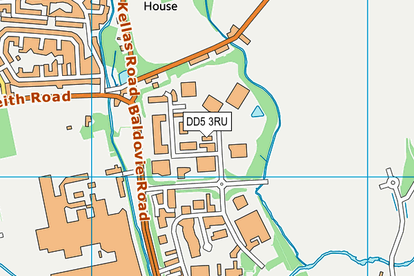 DD5 3RU map - OS VectorMap District (Ordnance Survey)