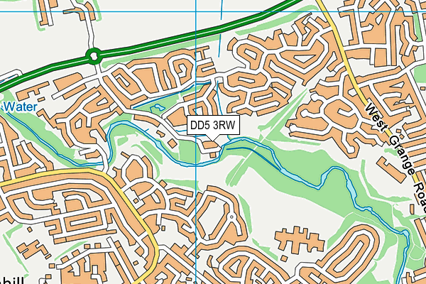 DD5 3RW map - OS VectorMap District (Ordnance Survey)