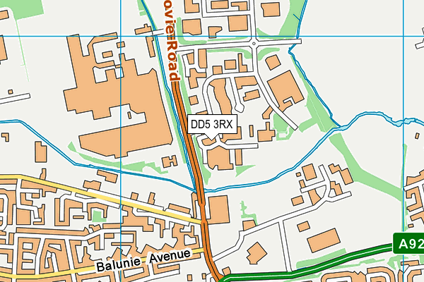 DD5 3RX map - OS VectorMap District (Ordnance Survey)