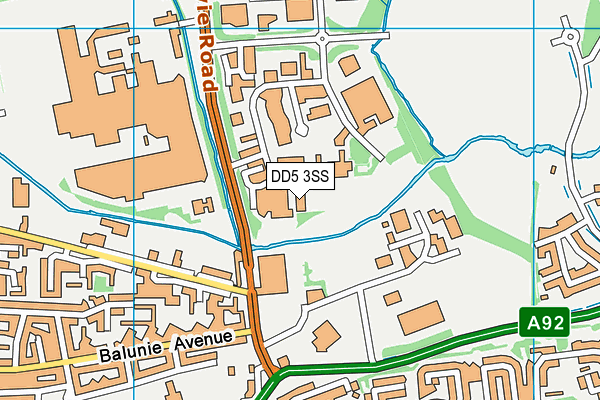 DD5 3SS map - OS VectorMap District (Ordnance Survey)