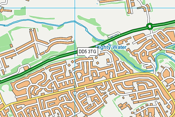 DD5 3TG map - OS VectorMap District (Ordnance Survey)