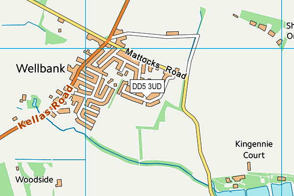 DD5 3UD map - OS VectorMap District (Ordnance Survey)