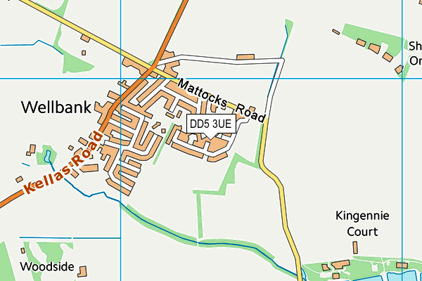 DD5 3UE map - OS VectorMap District (Ordnance Survey)