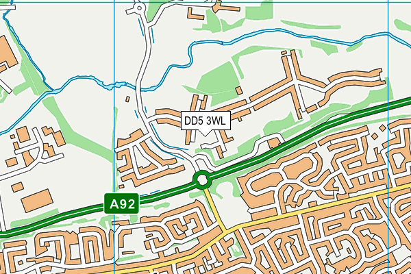 DD5 3WL map - OS VectorMap District (Ordnance Survey)