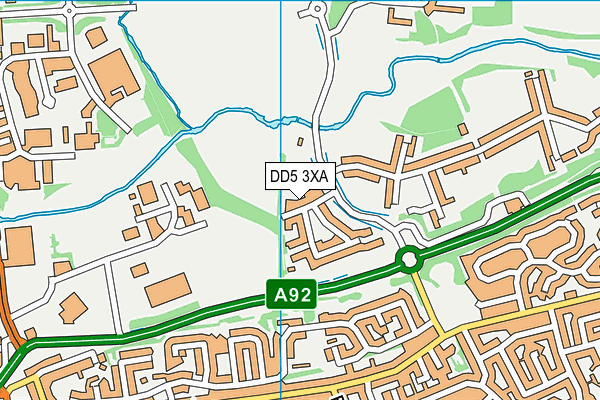 DD5 3XA map - OS VectorMap District (Ordnance Survey)