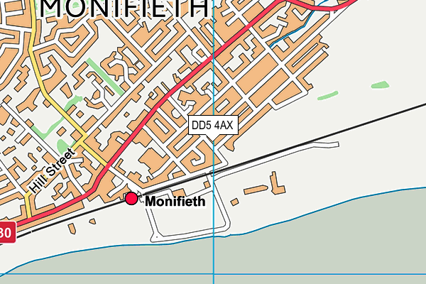 DD5 4AX map - OS VectorMap District (Ordnance Survey)