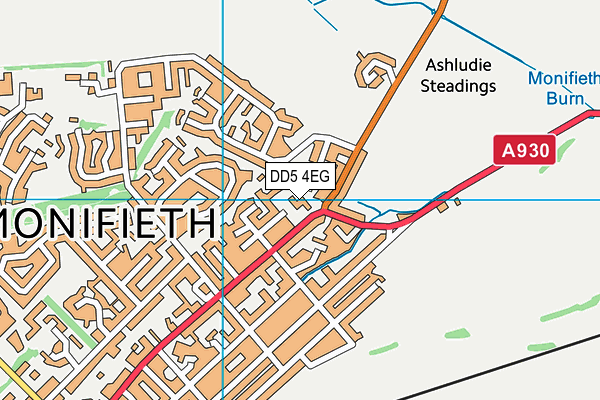 DD5 4EG map - OS VectorMap District (Ordnance Survey)